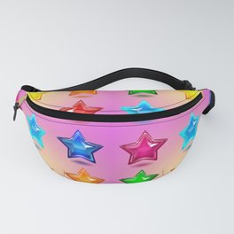 Glossy Colorful Stars Fanny Pack