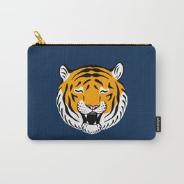 Happy Tiger (Navy and Marigold) Carry-All Pouch