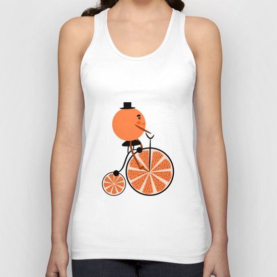 Orange ride Unisex Tank Top