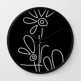 Abstract Flowers  Wall Clock