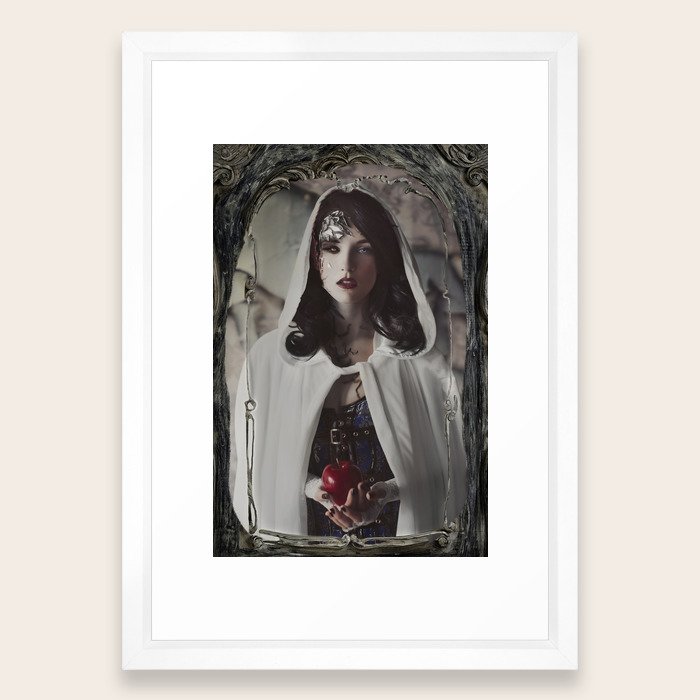 Snow White Mirror Framed Art Print
