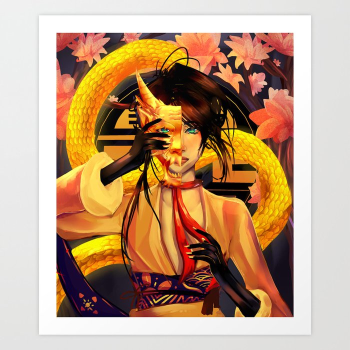 Golden Dragon Art Print