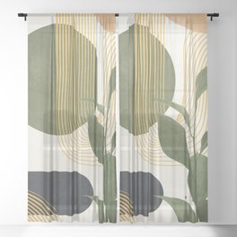 Branch Design 1 Sheer Curtain
