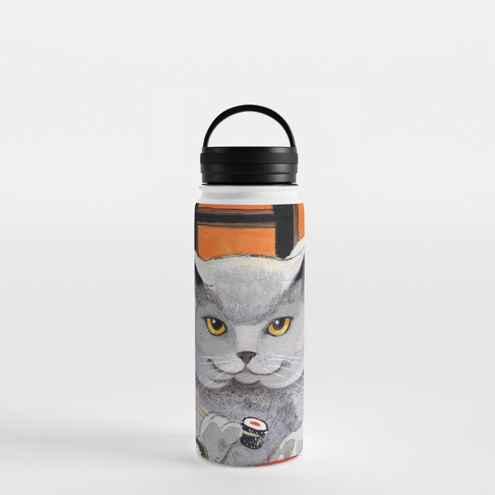 Sushi Cat- Big Fred  Water Bottle