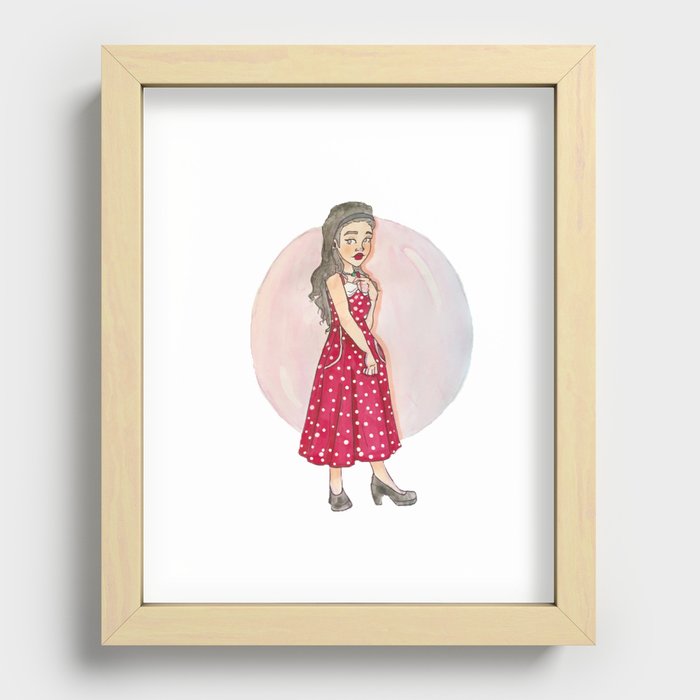 Bubble gum Recessed Framed Print