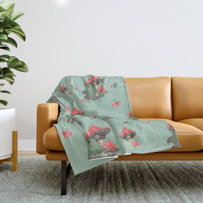 Frog top throw blanket