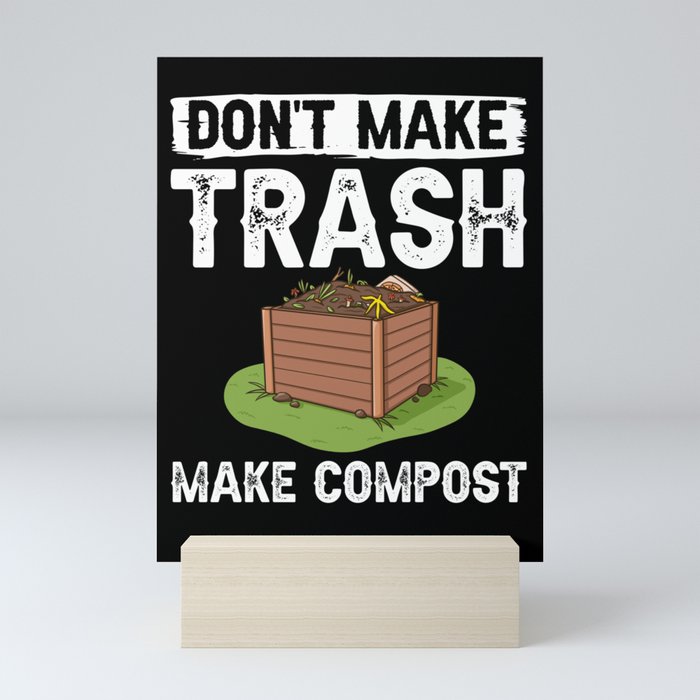 Compost Bin Worm Composting Vermicomposting Mini Art Print