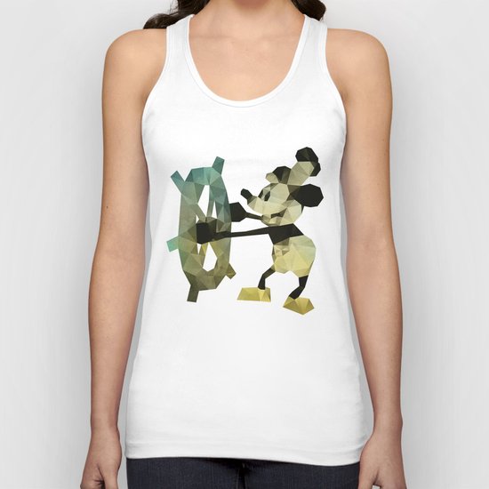 Mickey Mouse as Steamboat Willie Unisex Tank Top