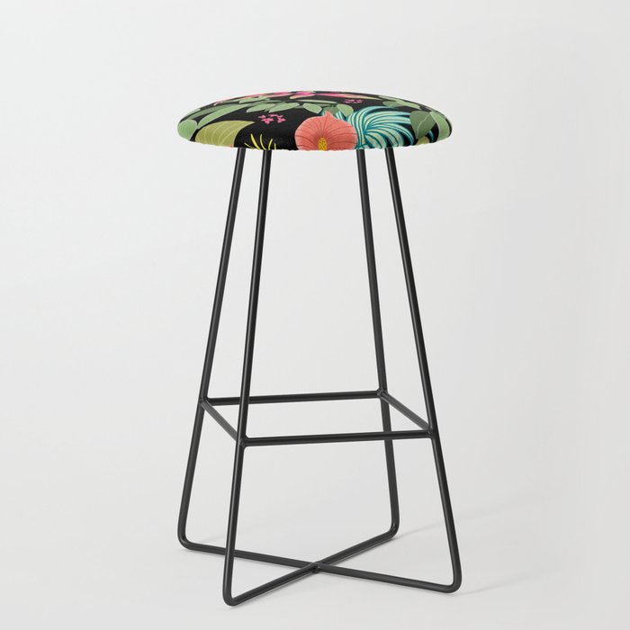 Exotic Garden Tropical Ilration Fl Bright And Colourful Caribbean Style Bar Stool By Ateliermarla Exotic Garden Tropical Ilration Fl Bright And Colourful Caribbean Style Bar Stool By Ateliermarla