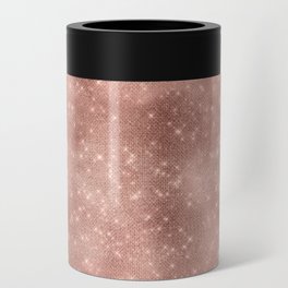 Glamorous Bling Rose Gold Luxury Pattern Can Cooler