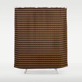 Classic Brown Cube Abstract Pattern Shower Curtain