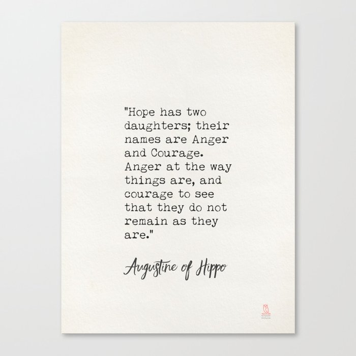 Augustine of Hippo quote Canvas Print