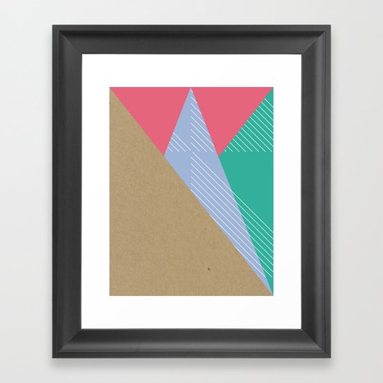 Cardboard & Combo Stripes Framed Art Print
