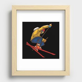 Vintage Skiing Apparel - Skiing Skier Ski Recessed Framed Print