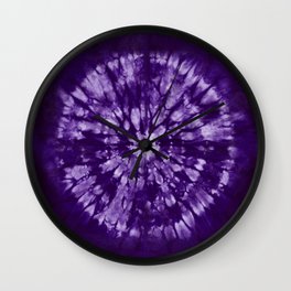 Purple Tie Dye Batik Wall Clock