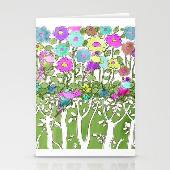 Birds among the trees #1 Stationery Cards