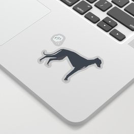 Greyhound farting dog cute funny dog gifts pure breed dogs Sticker
