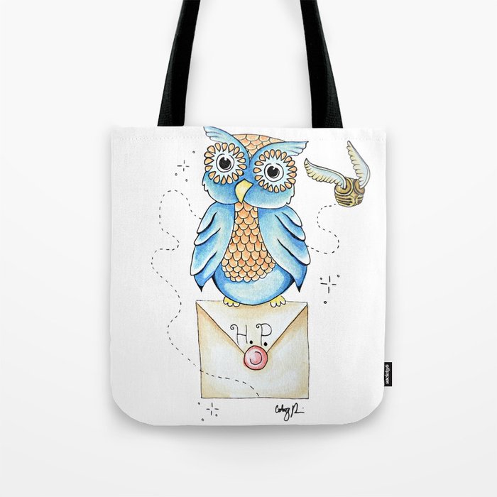 Harry Potter - Hedwig Owl and Golden Snitch Tote Bag