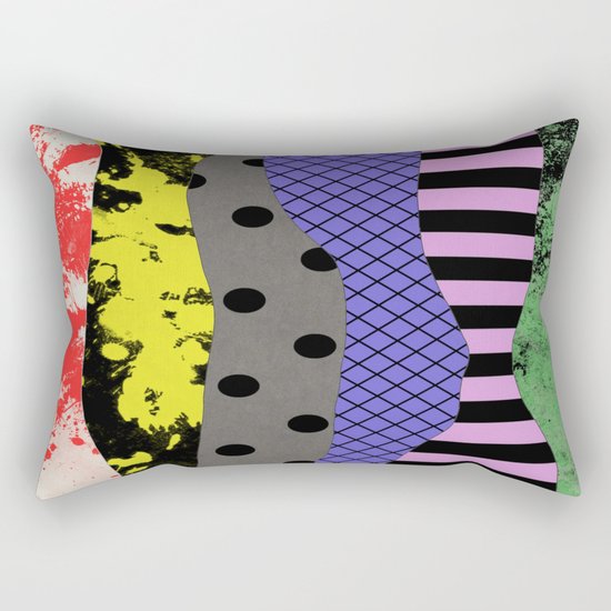Pick A Pattern - Abstract, Textured, Stripes, Polka Dot, Grid, Paint Splatter Rectangular Pillow