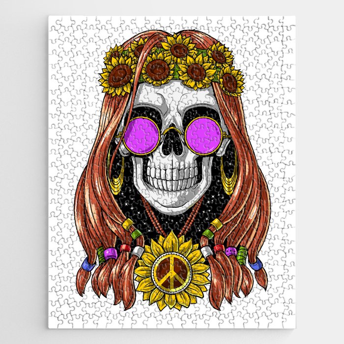 Skull Hippie Jigsaw Puzzle