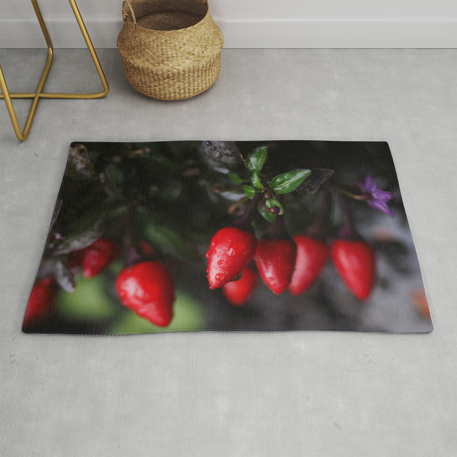 Red Hot Garden Salsa Chili Peppers Rug By Moonfluff Society6