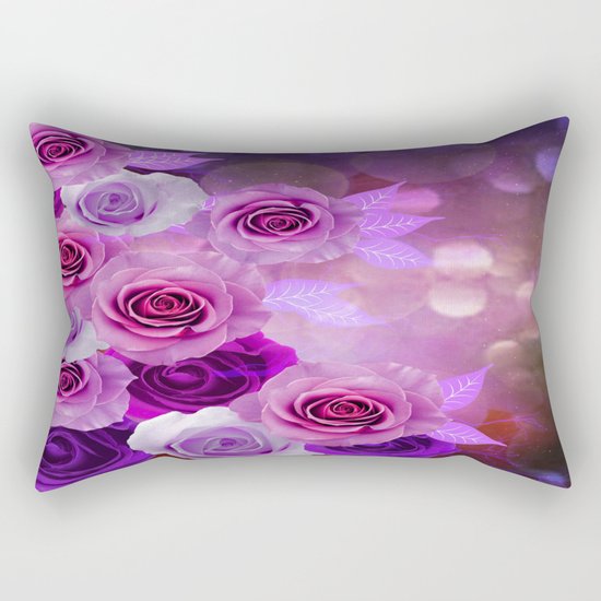 Rose Glow Abstract Rectangular Pillow
