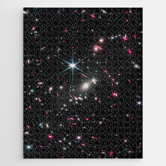 Galaxies of the Universe pink blue Webb Telescope First Image Jigsaw Puzzle