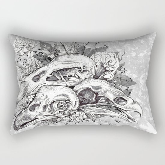 Skull Pile Rectangular Pillow