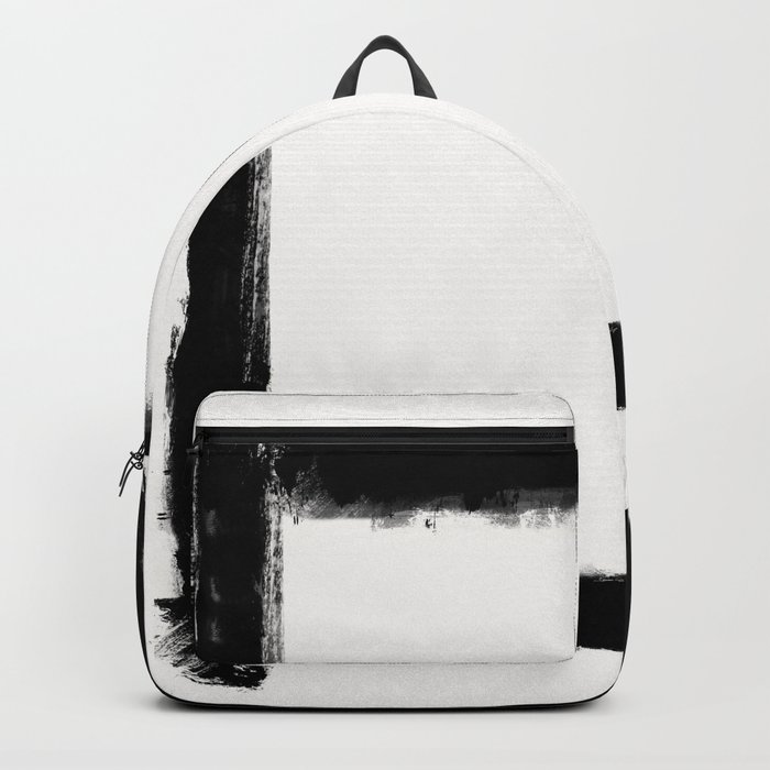 form blocs | square strokes | black on white  Backpack
