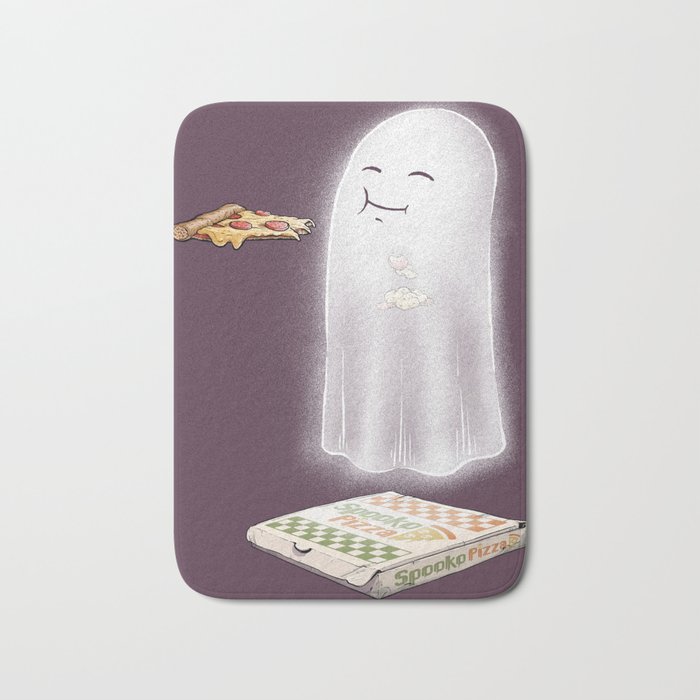 Spooko the Pizza Ghost Bath Mat