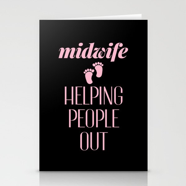 Funny Midwife Quote Stationery Cards