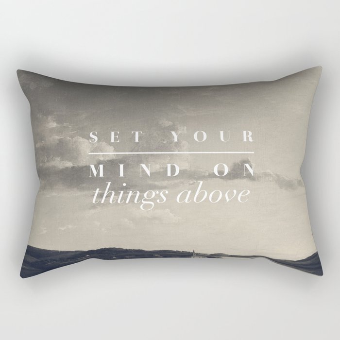 Set Your Mind On Things Above - Colossians 3:2 Rectangular Pillow