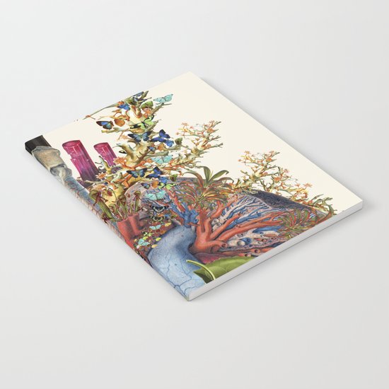 adore anatomical heart lungs collage by bedelgeuse Notebook