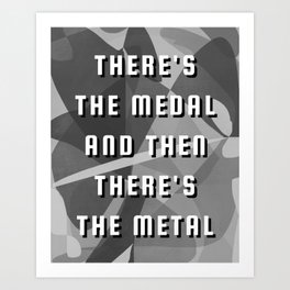 Medal and metal typography Art Print