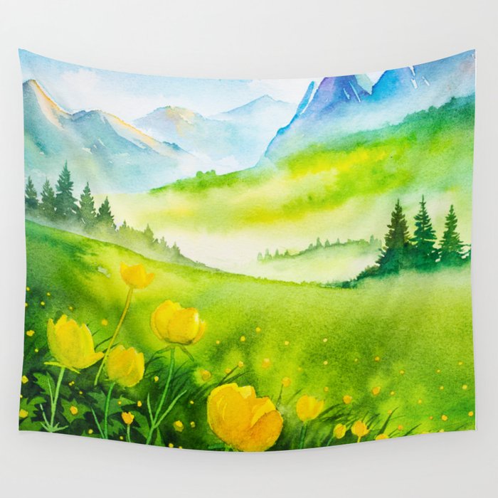 Spring scenery #5 Wall Tapestry