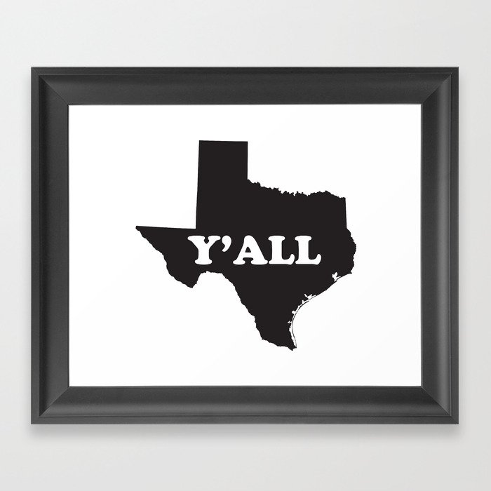 Texas Yall Framed Art Print