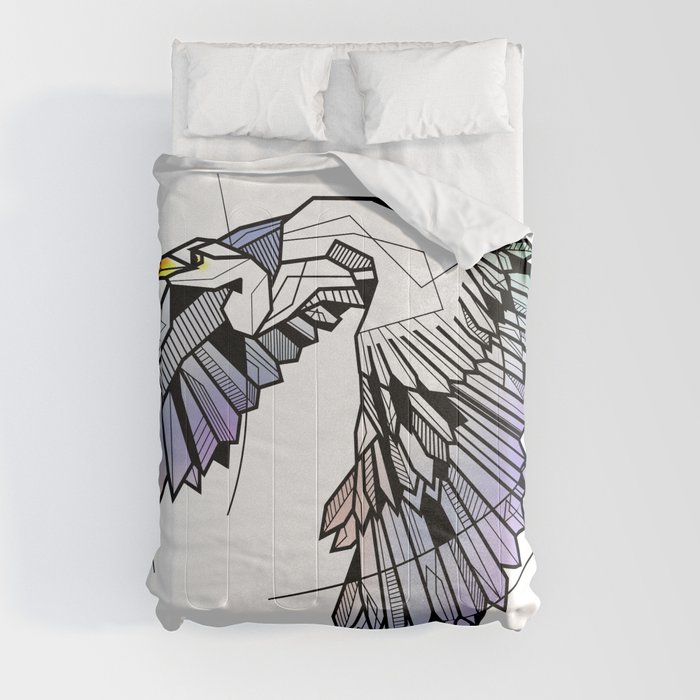 Heron Geometric Bird Comforter