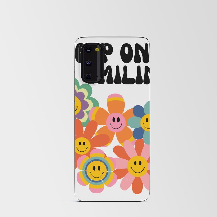 Keep On Smiling Groovy Retro Android Card Case