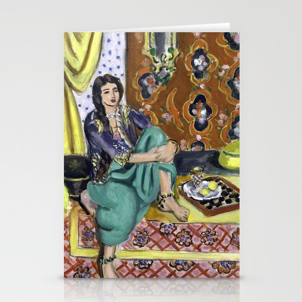 Henri Matisse 'Odalisque' Orientalist Female Figurative Art Stationery Cards
