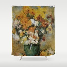 Pierre Auguste Renoir Bouquet of Chrysanthemes 1883 Shower Curtain