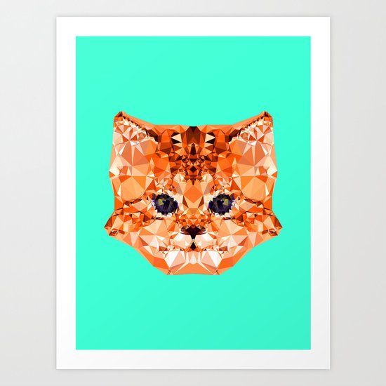 Geometric Kitten Art Print