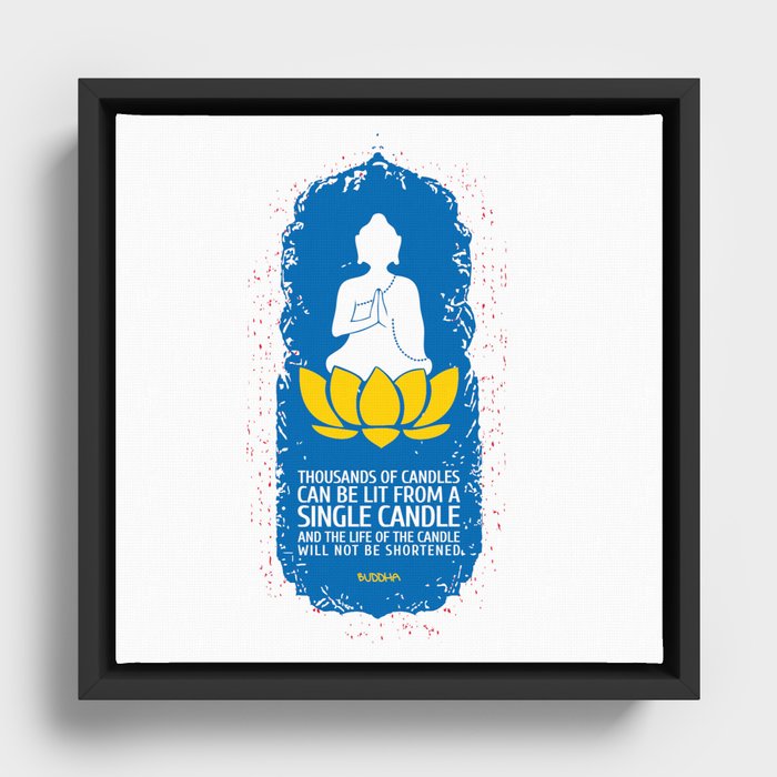 Lotus Buddha Framed Canvas