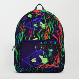 Under Da Sea Glow Backpack | Painting, Coral, Seaweed, Sea, Jellyfish, Photo Shop, Glow, Ocean, Deep Sea, Fish 