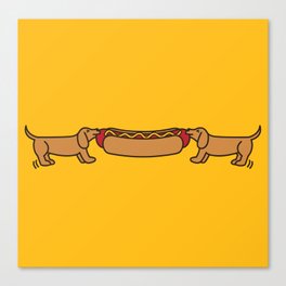 Hot Dog-O-War Canvas Print