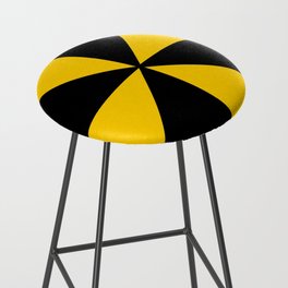 Wild abstraction 53 Black and yellow Bar Stool
