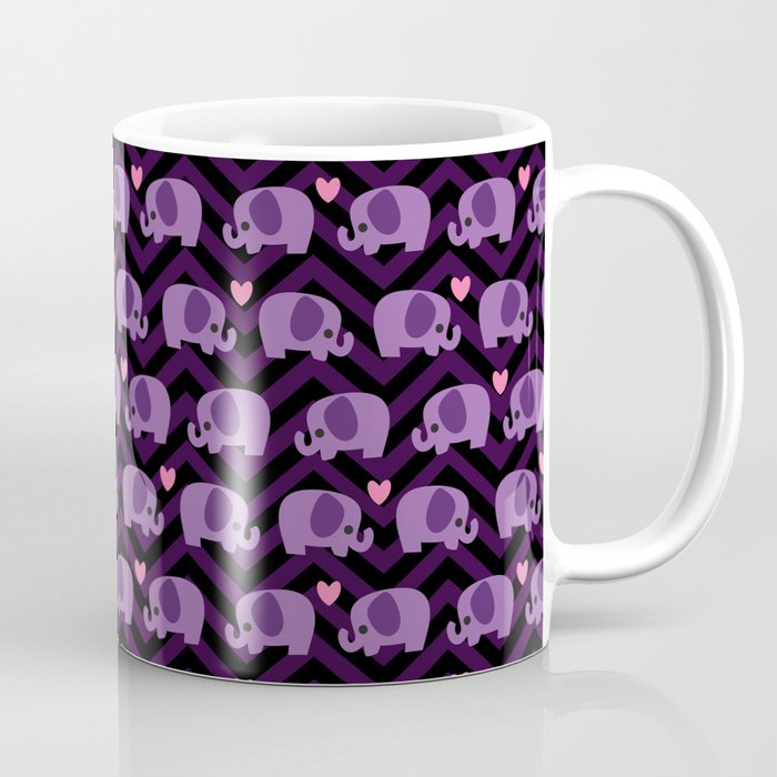 Pastel Goth Purple Elephants Coffee Mug