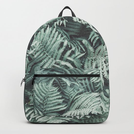 Fern Patten Turquoise Texture Backpack