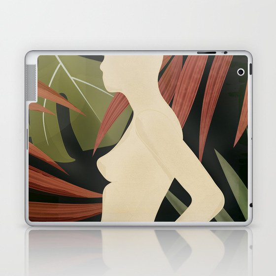 Figure in the Colorful Tropical Garden 2 Laptop & iPad Skin