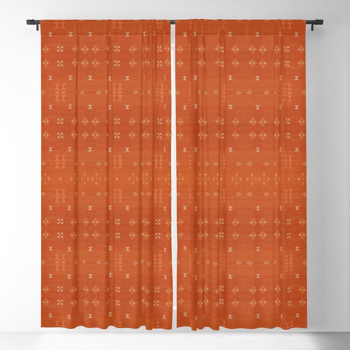 N248 - Lovely Brown Camel Berber Oriental Bohemian Moroccan Fabric Style Blackout Curtain