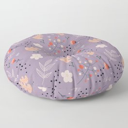 Lilac Florals Floor Pillow